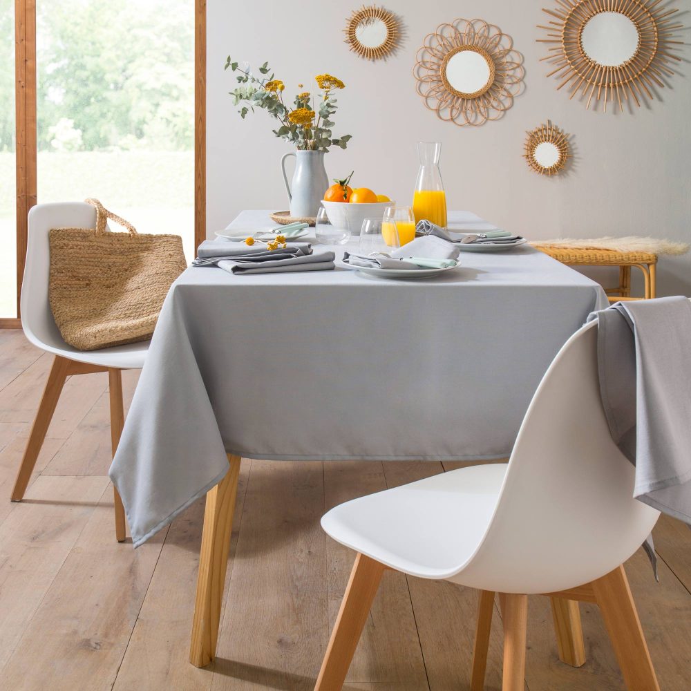 Nappe Unie En Coton Lavé 150x250cm - Blanc - ARUM