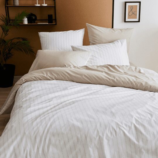 mon bercail housse de couette en percale de coton gaby lin