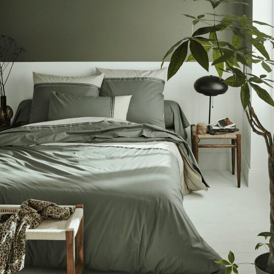 Housse de couette percale Noa Kaki.png